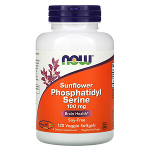 NOW FOODS,SUNFLOWER PHOSPHATIDYL SERINE,100 MG,120 VEGGIE SOFTGELS