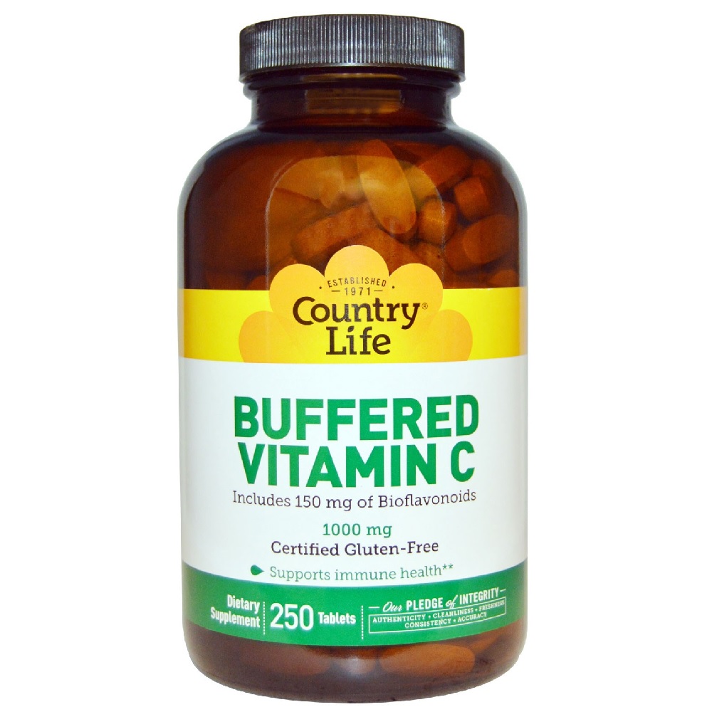 COUNTRY LIFE BUFFERED VITAMIN C 1000 MG TABLETS 250'S