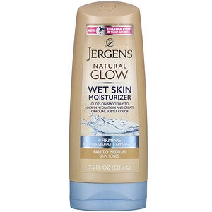 JERGENS NATURAL GLOW WET SKIN MOISTURIZER FIRMING FAIR TO MEDIUM 221 ML