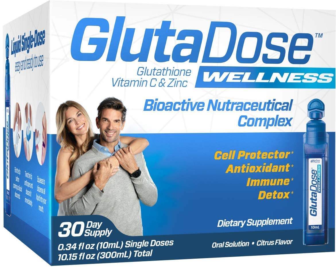 GlutaDose Wellness for(Glutathione, Vitamin C, Zinc 12000mg)Oral Solution 300 ml