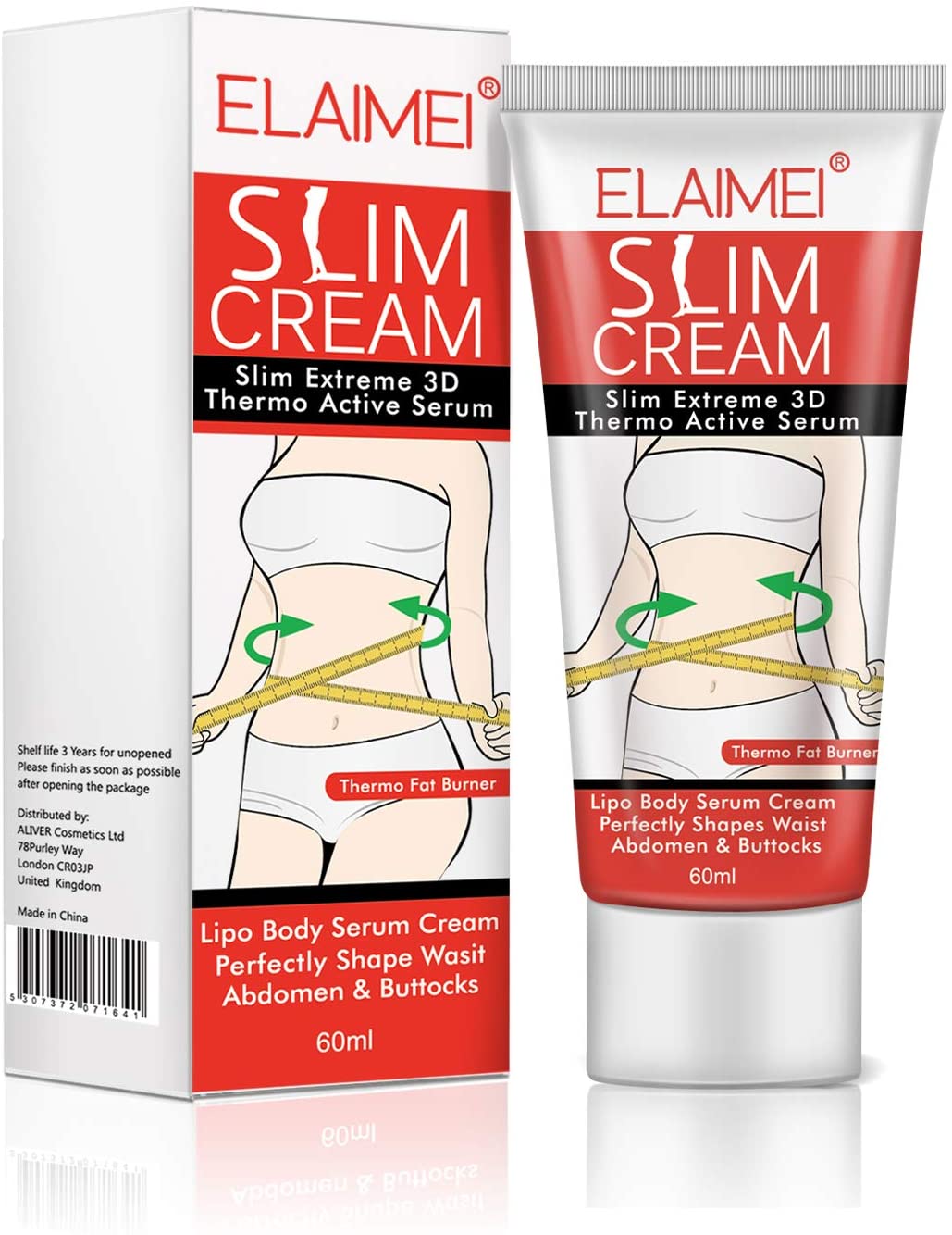 Elamei Weight Loss for Women, Hot Cream, Belly Fat Burner, Cellulite Removal, Fat Burner for Shaping Waist, abdomen & Buttocks 60 ml