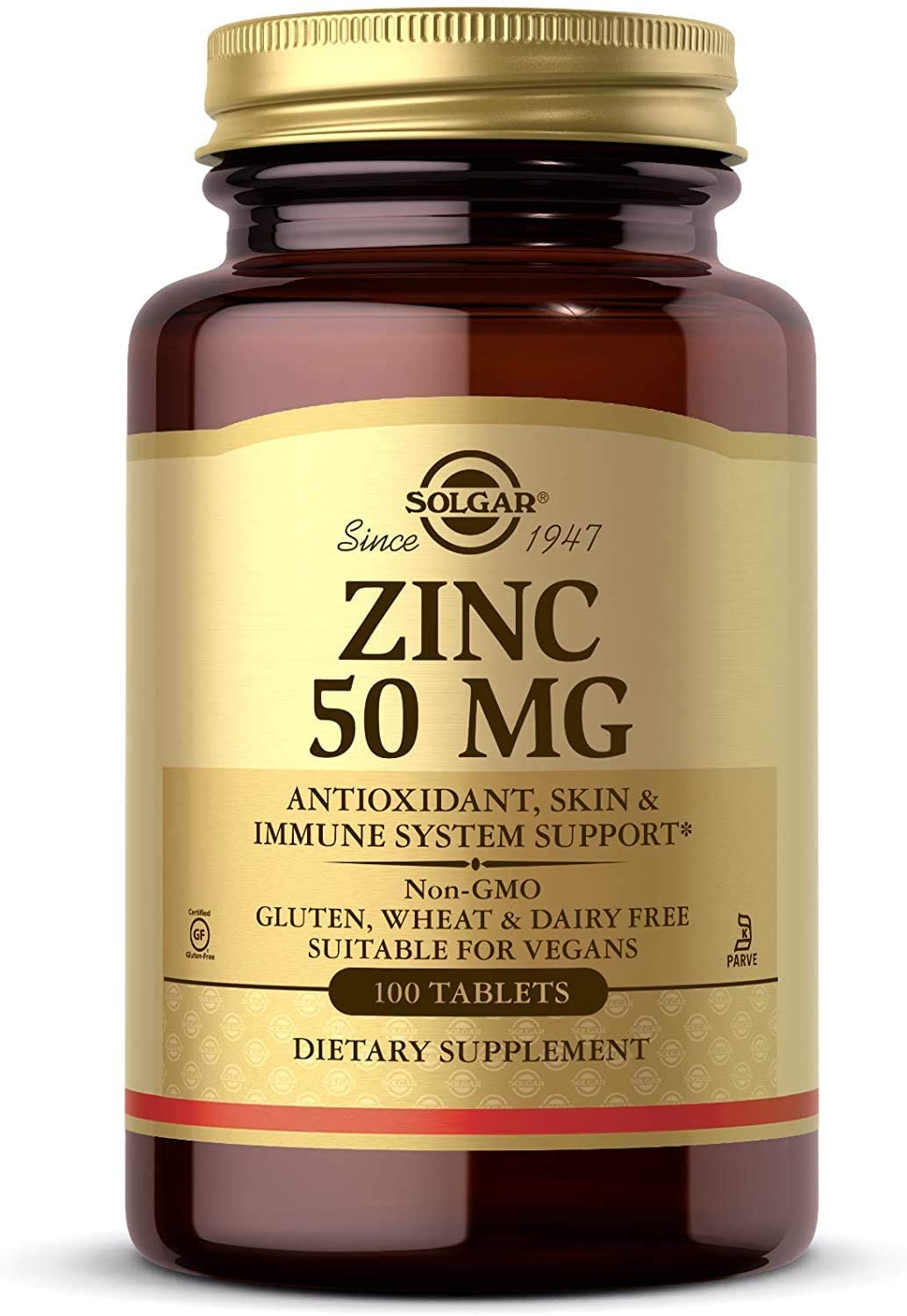 SOLGAR ZINC 50 MG TABLETS 100'S