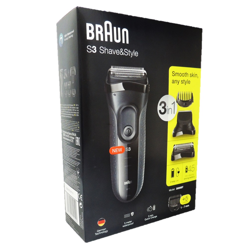 BRAUN SERIES 3 SHAVE AND STYLE TRIMMER 3000BT