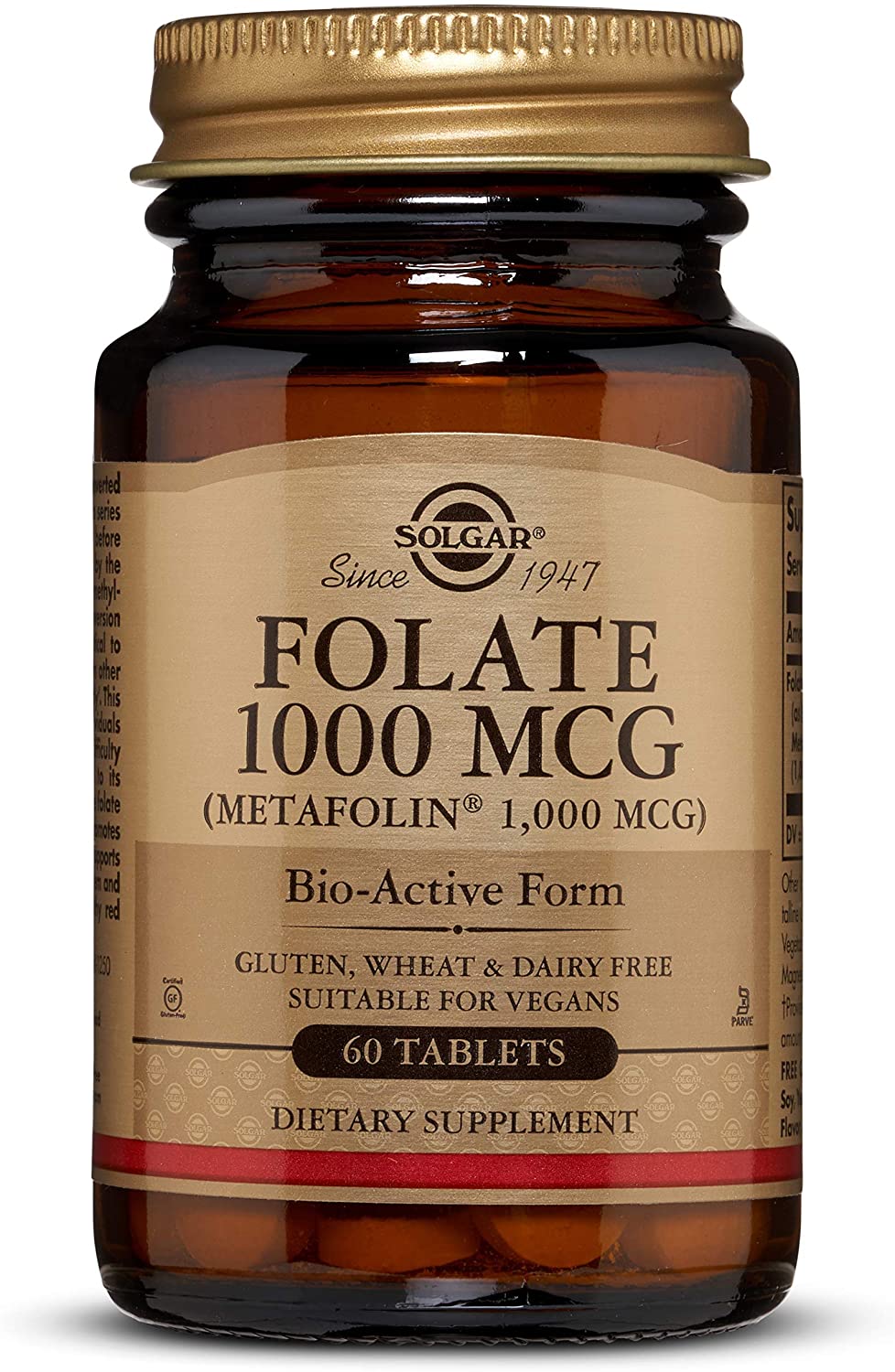 SOLGAR FOLATE 1000 MCG METAFOLIN 1000 MGN 60'S